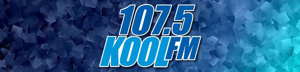 107.5 Kool FM Logo With Blue Background